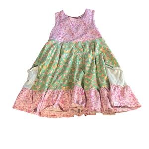 SweetHoney Dress Kids Pink Purple Floral Butterfly Boho Twirl SIZE 8Y